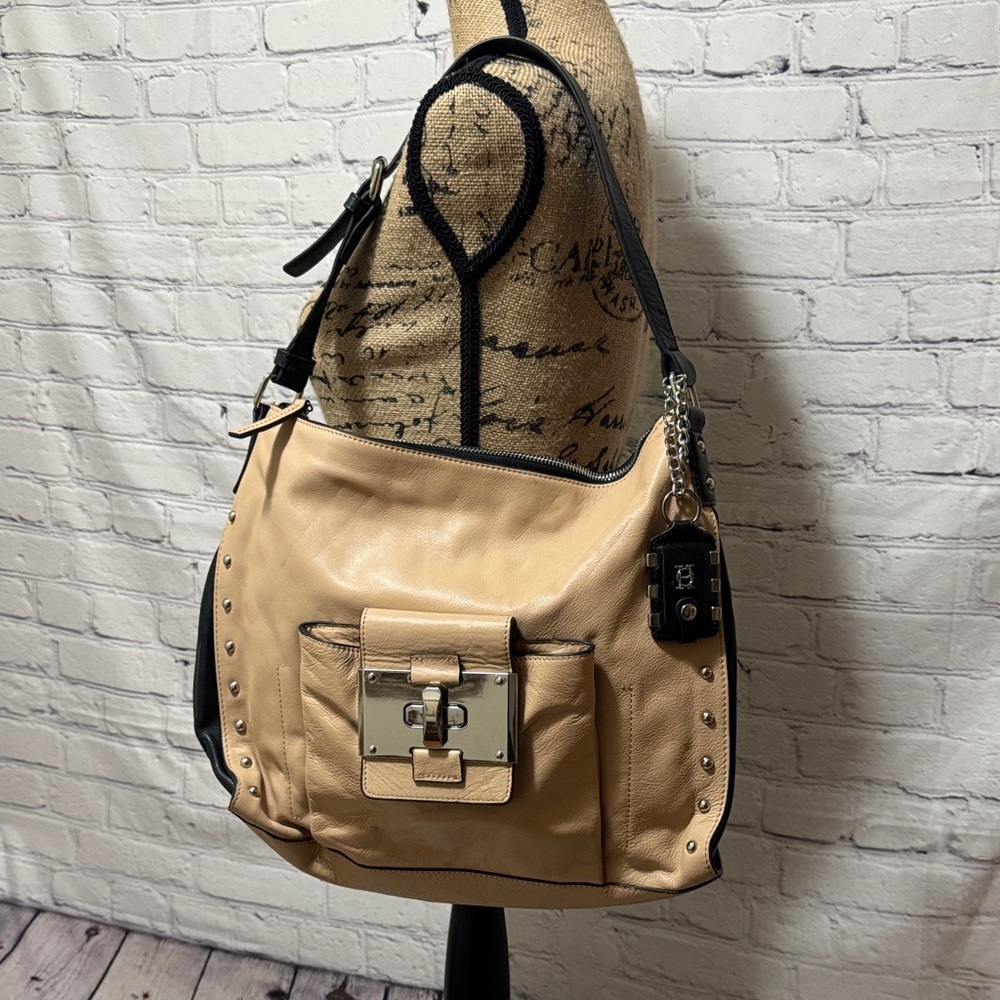 OH Joy Gryson Leather Shoulder Bag with Silver Hardware w/mirror hangtag